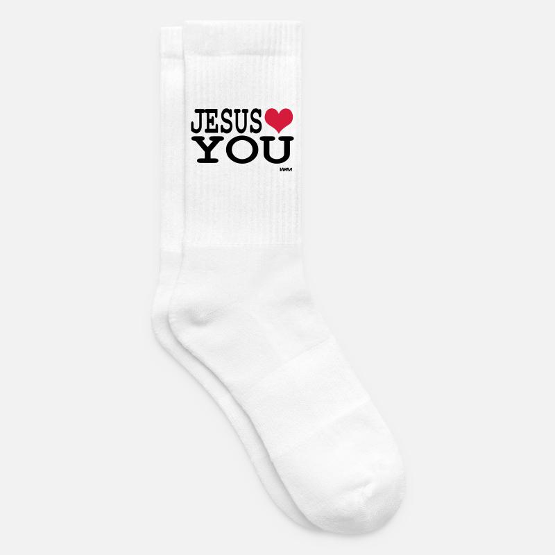 jesus loves you - Tennissocken - Weiß
