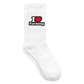 I love farming - Chaussettes de tennis - blanc - Droite