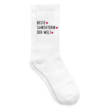 beste sanitäterin der welt - Tennissocken - Weiß - Rechts