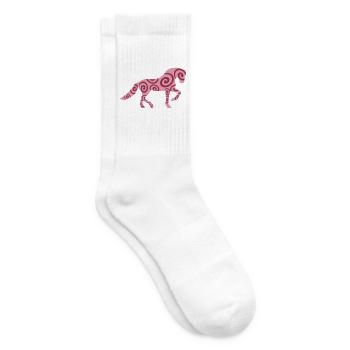 Pferdeverrückt - Tennissocken - Weiß - Rechts