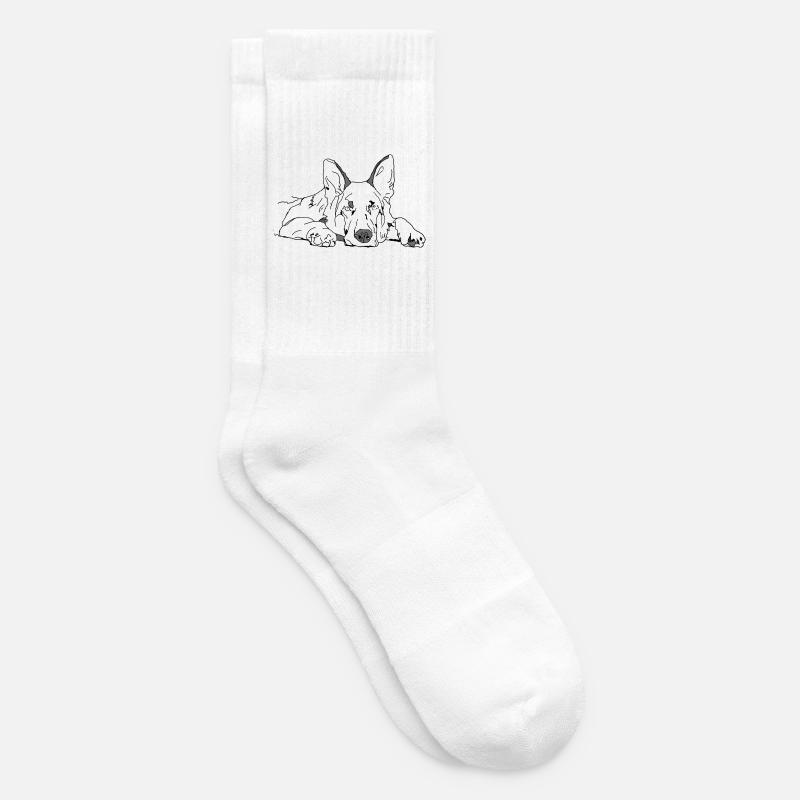 Schäferhund - Tennissocken - Weiß