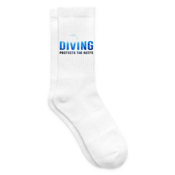Plongeur Conservation de la nature Dicton dauphin - Chaussettes de tennis - blanc - Droite