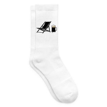 Deck Chair Beer Mug Silhouette - Tennis socks - white - Right