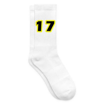 17 Number Symbol - Tennis socks - white - Right