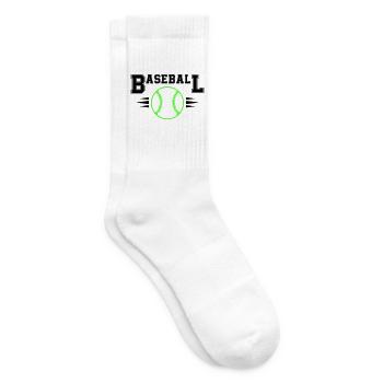 Neon Baseball Ball with Illuminated Stitches - Tennis socks - white - Right