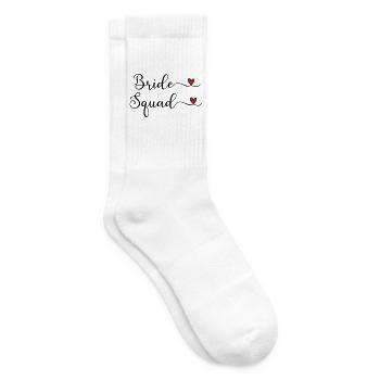 Bride Squad niedlich, handgeschrieben Typografie mit Hea - Tennissocken - Weiß - Rechts