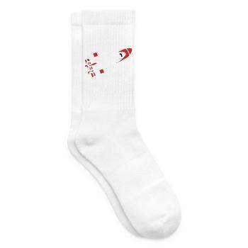 Abstract Rocket Silhouette - Tennis socks - white - Right