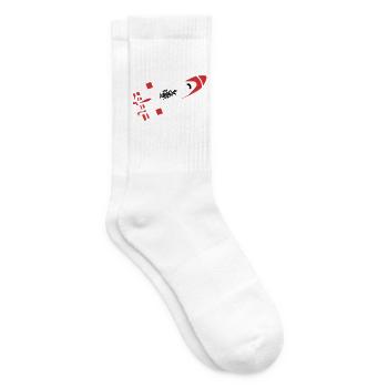 Red Rocket Graffiti Logo - Tennis socks - white - Right