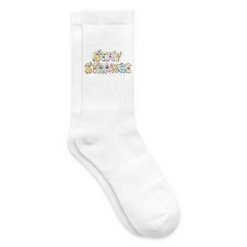 Strange Monster Letters - Tennissocken - Weiß - Rechts