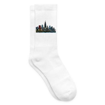 Chicago Stadt Skyline - Tennissocken - Weiß - Rechts