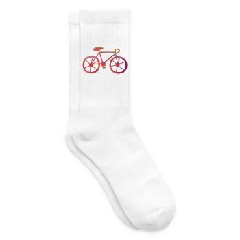 Fahrrad Umwelt radeln Rennrad Zeichnung bunt Fan - Tennissocken - Weiß - Rechts