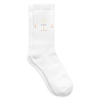 Tanz der Zwei - Liebespaar - Tennissocken - Weiß - Rechts