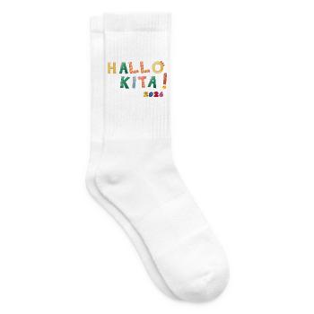 Hallo Kita 2026 - Tennissocken - Weiß - Rechts