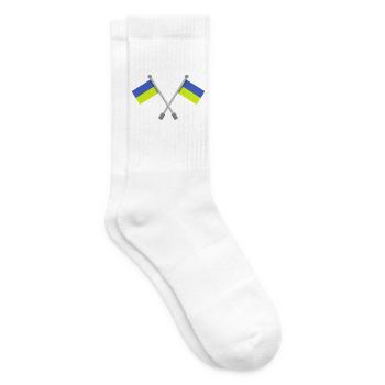 Ukrainische Flagge - Tennissocken - Weiß - Rechts