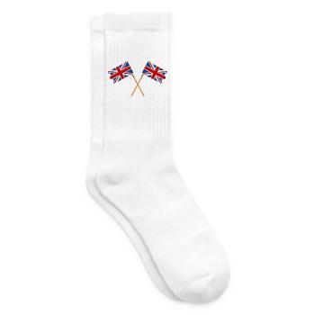 Flagge Großbritanniens - Tennissocken - Weiß - Rechts