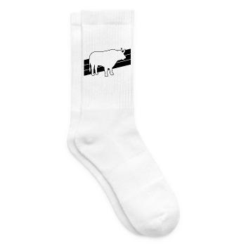 Stier Silhouette - Tennissocken - Weiß - Rechts