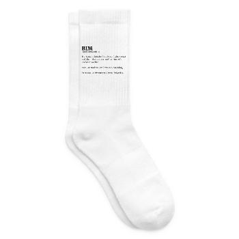 BIM Definition T-Shirt Architekt Bauingenieur - Tennissocken - Weiß - Rechts