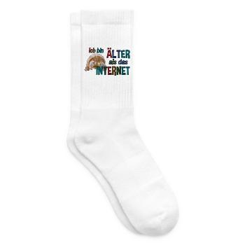 Älter als das Internet - Schildkröte - Tennissocken - Weiß - Rechts