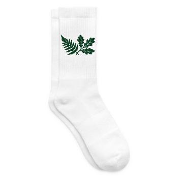 Farn Eichenlaub Wald Silhouette - Tennissocken - Weiß - Rechts