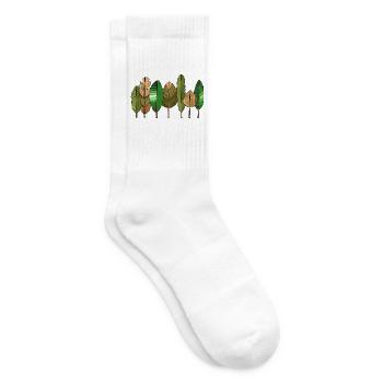 Baum - Tennissocken - Weiß - Rechts