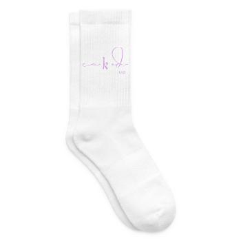 Lavender Caked Up Script - Tennissocken - Weiß - Rechts