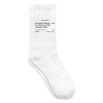 Freundlichkeit nicht im Preis inbegriffen - Tennissocken - Weiß - Rechts