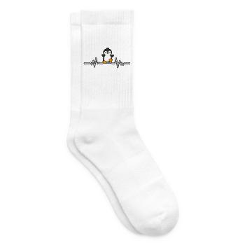 Pinguinherzschlag - Tennissocken - Weiß - Rechts