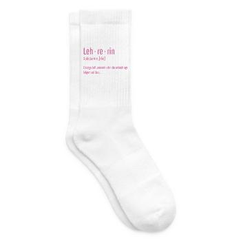 Lehrerin Substantiv Influencerin Lustig Geschenk - Tennissocken - Weiß - Rechts