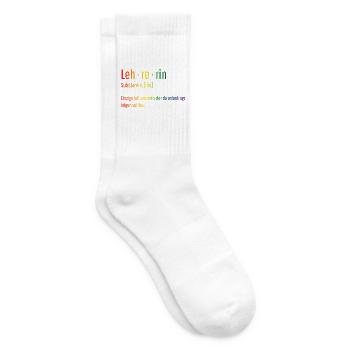 Lehrerin Substantiv Influencerin Lustig Geschenk - Tennissocken - Weiß - Rechts