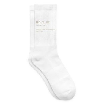 Lehrerin Substantiv Influencerin Lustig Geschenk - Tennissocken - Weiß - Rechts