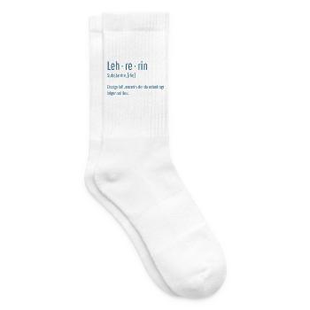 Lehrerin Substantiv Influencerin Lustig Geschenk - Tennissocken - Weiß - Rechts