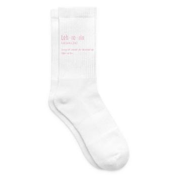 Lehrerin Substantiv Influencerin Lustig Geschenk - Tennissocken - Weiß - Rechts