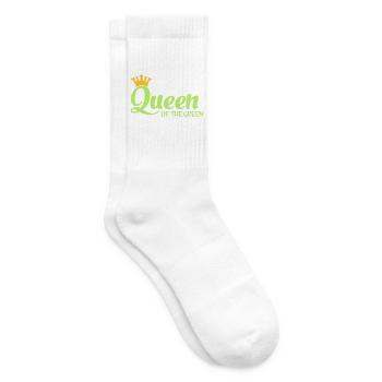 Queen of the Green - Tennis socks - white - Right