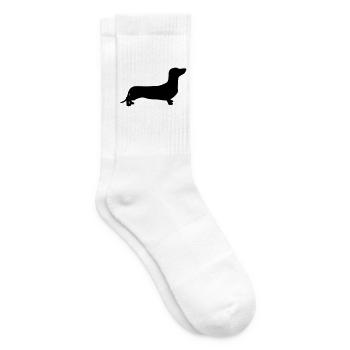 Dackel - Tennissocken - Weiß - Rechts