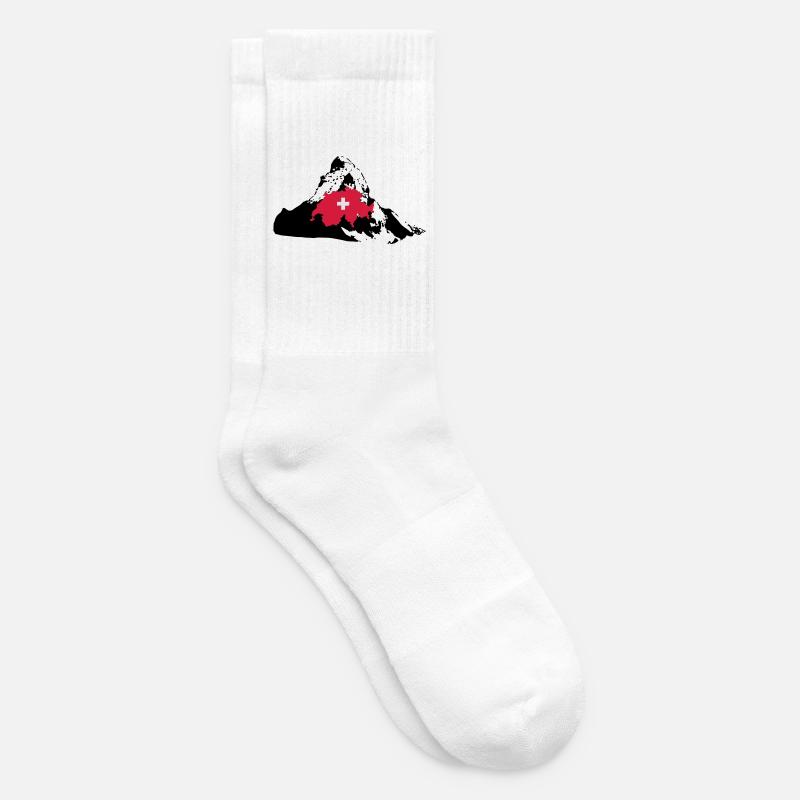 Schweiz / Matterhorn - Tennissocken - Weiß