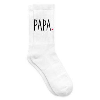 Papa Coeur - Cadeau Fête des Pères Famille Enfant Amour - Chaussettes de tennis - blanc - Droite