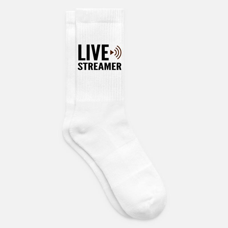 Streamer en direct - Chaussettes de tennis - blanc