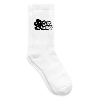8bit pixel octopus - Tennis socks - white - Right