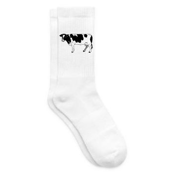 Kuh schwarzpelzig, Milchrasse - Tennissocken - Weiß - Rechts