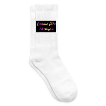 BONNE FÊTE MAMAN. MAMAN. FÊTE DES MÈRES. JE T'AIME - Chaussettes de tennis - blanc - Droite