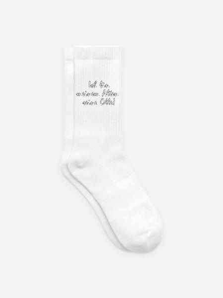 ich bin meinem Alten seine Olle, Ruhrpott Dialekt - Tennissocken - Weiß
