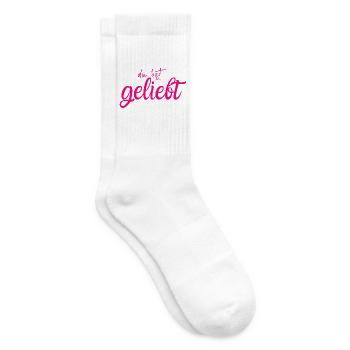 Du bist geliebt - Tennissocken - Weiß - Rechts