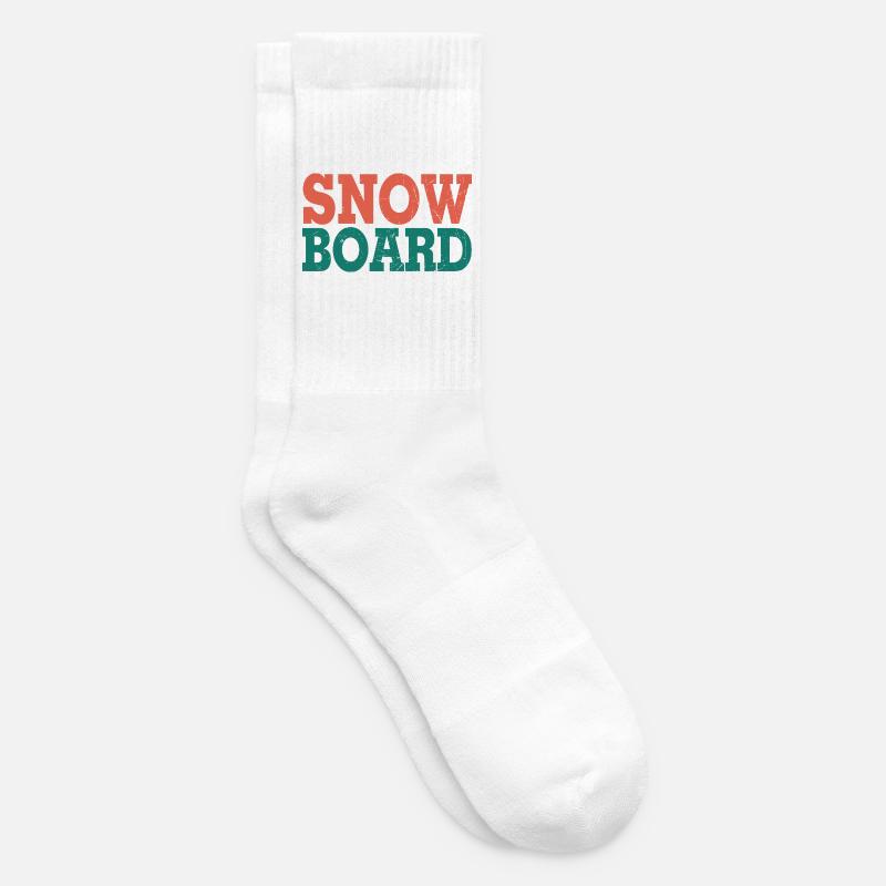 Snowboard - Tennissocken - Weiß