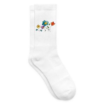 Fleur - Chaussettes de tennis - blanc - Droite