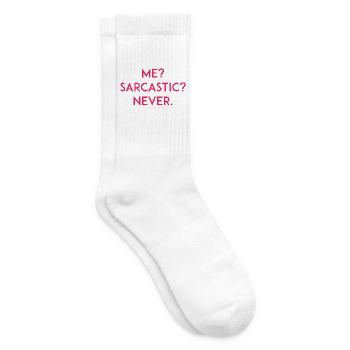 Me? Sarcastic? Never - Tennis socks - white - Right