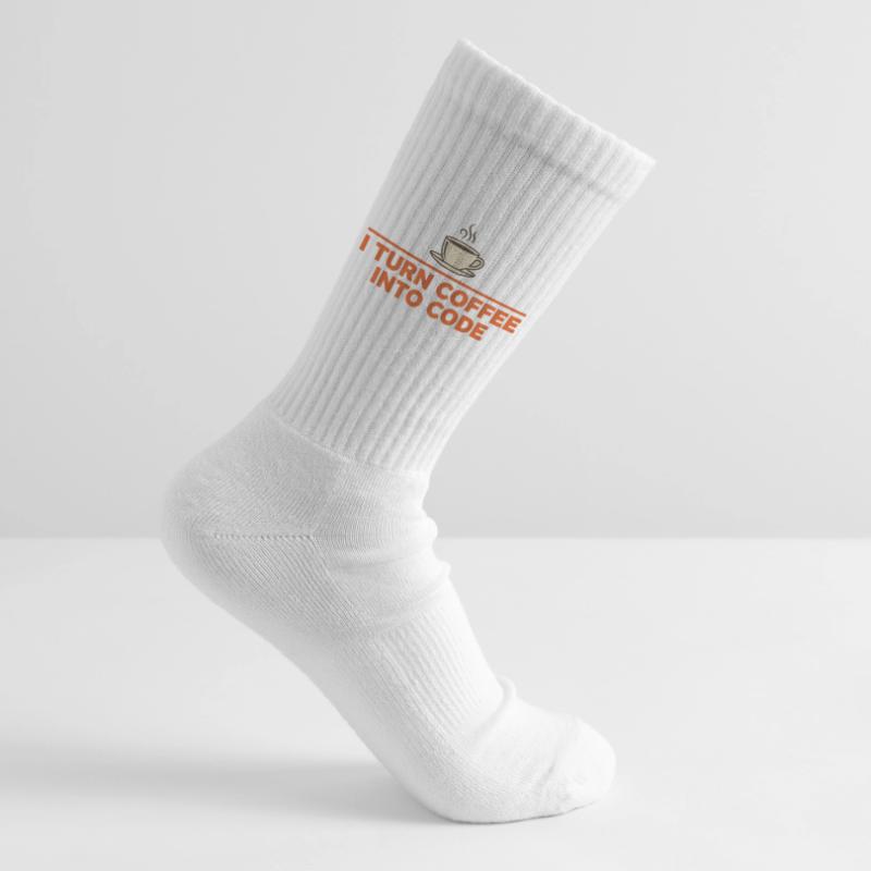 Je transforme le café en code – Programmer Retro Chaussettes de tennis