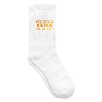 50. Geburtstag Limited Edition - ꝏ Supply 03/1976 - Tennissocken - Weiß - Rechts