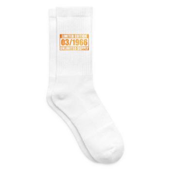 60. Geburtstag Limited Edition - ꝏ Supply 03/1966 - Tennissocken - Weiß - Rechts