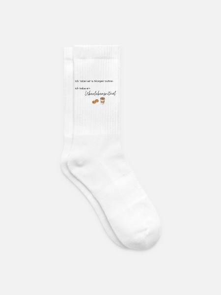 LIEBEVOLL Morgenroutine Zimtschnecke - Tennissocken - Weiß