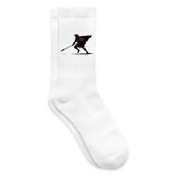 Spartanische Schatten- und Speer-Maskottchen Spartanische Tarnung - Tennissocken - Weiß - Rechts